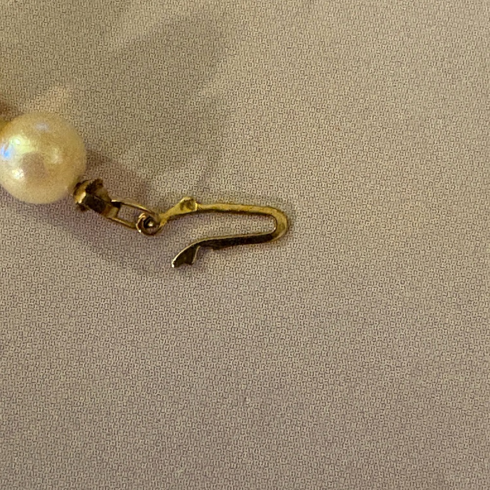 Vintage Elegant Freshwater Cultured Pearl 14k Gold Necklace 18” - Picture 6 of 7